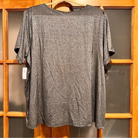 Old Navy NWT Gray Metallic V-Neck Women's Top XXL - Picture 5 of 5